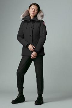 Chamarras Canada Goose Mujer Outlet - Montebello Abrigos Negros KG7569810